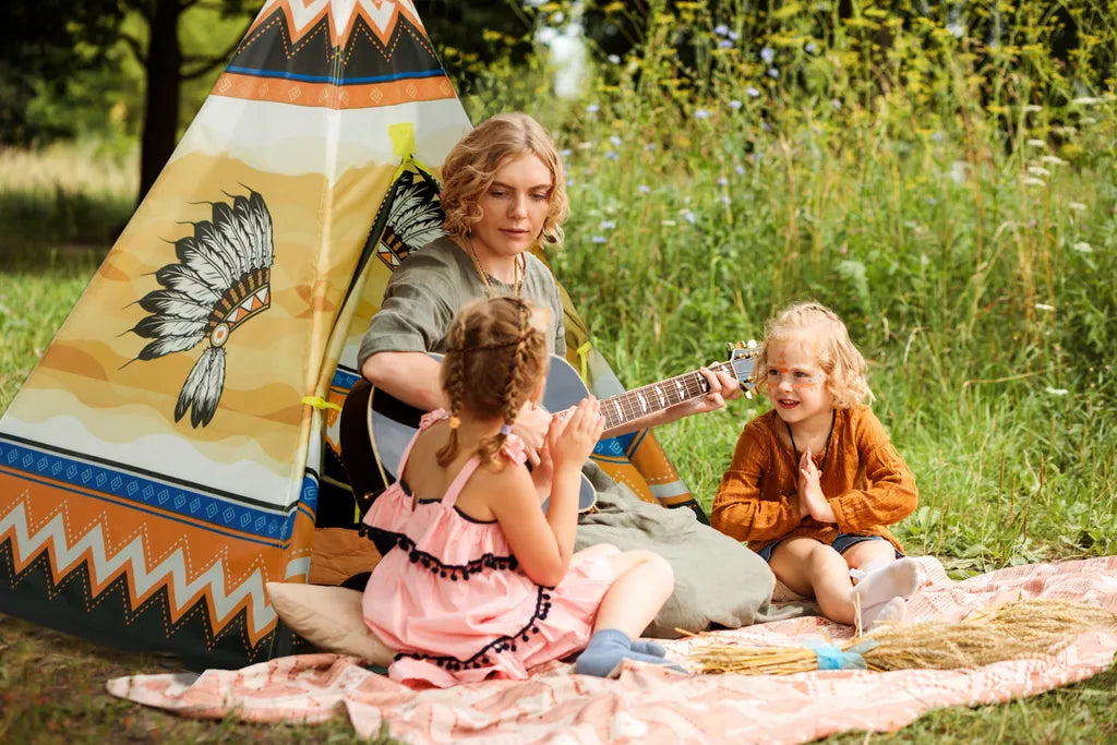 Spielzelt Tipi Zelt Wigwam Für Kinder Mit Motiv Drinnen Und Draußen