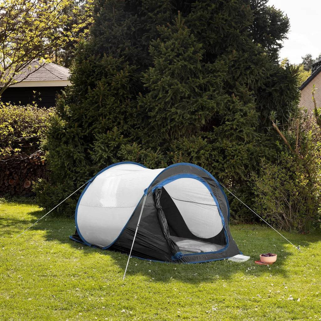 JEMIDI Pop Up Wurfzelt 2 Personen - Zelt 220x120x95cm - 2 Mann Campingzelt Trekkingzelt Strandzelt - Kleines Packmaß - Sehr Leicht - Versch. Farben