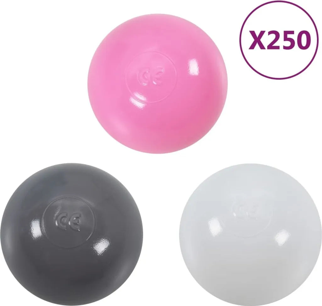 VidaXL Spielzelt Mit 250 Bällen Rosa 301x120x128 Cm