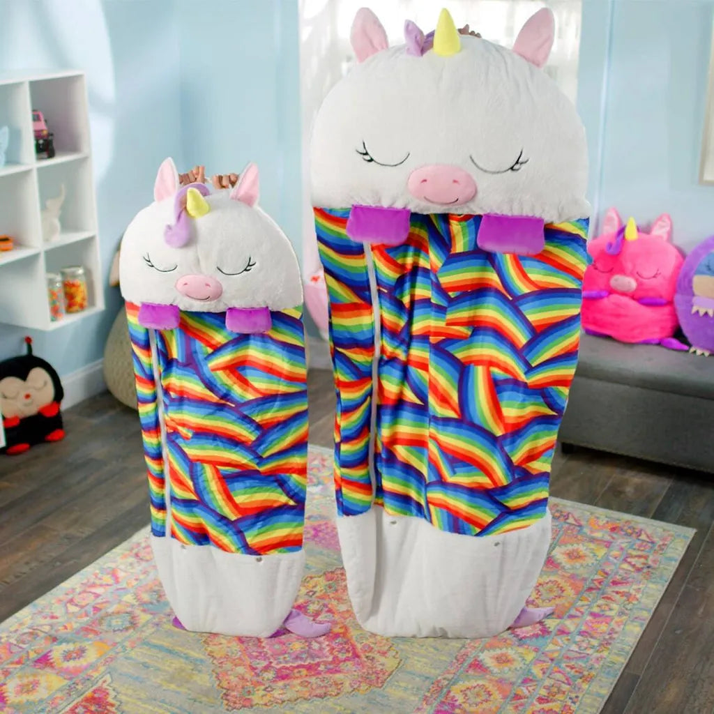 Happy Nappers Hai Grau | Medium 3-6 Jahre | Spielen - Kuscheln- Schlafen | Flauschiger Kinderschlafsack | 4 Motive | 2 In 1 Kuscheltierschlafsack & Kissen Für Mädchen Und Jungen