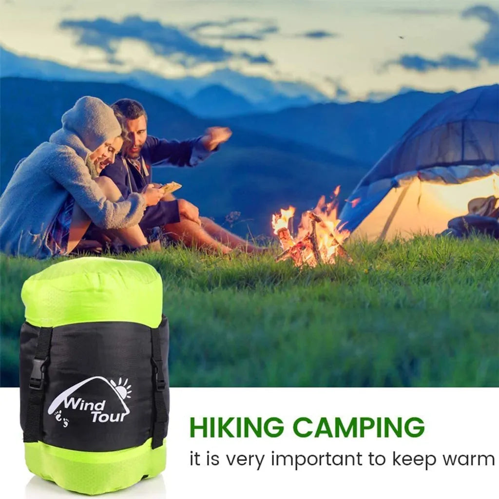 Outdoor Camping Schlafsack-Leicht,Kompakt,Wasserdicht,Warm Für 3-4 Jahreszeiten,Spleißbarer Schlafsack Für Camping,Wandern Und Bergsteigen,Grün,Reißverschluss Links