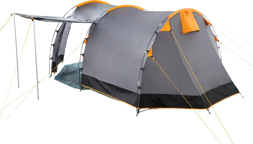 CampFeuer Zelt Super+ Für 4 Personen | Grau / Schwarz | 3000 Mm Wassersäule