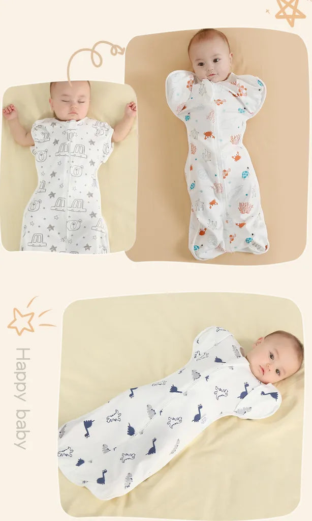 Baby Übergangsschlafsack Anti-Erschrecken Baby Pucksack Mit Loser Saum Pucktücher Baby Schlafsack Mit 3-6 Monate Stye5