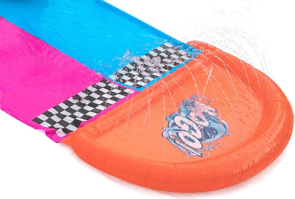 Bestway Sport H2OGO!™ 2er-Wasserrutsche Mit Aufblasbaren Lama-Schwimmtieren 488 Cm Wasserspielzeug Wasserspaß 0