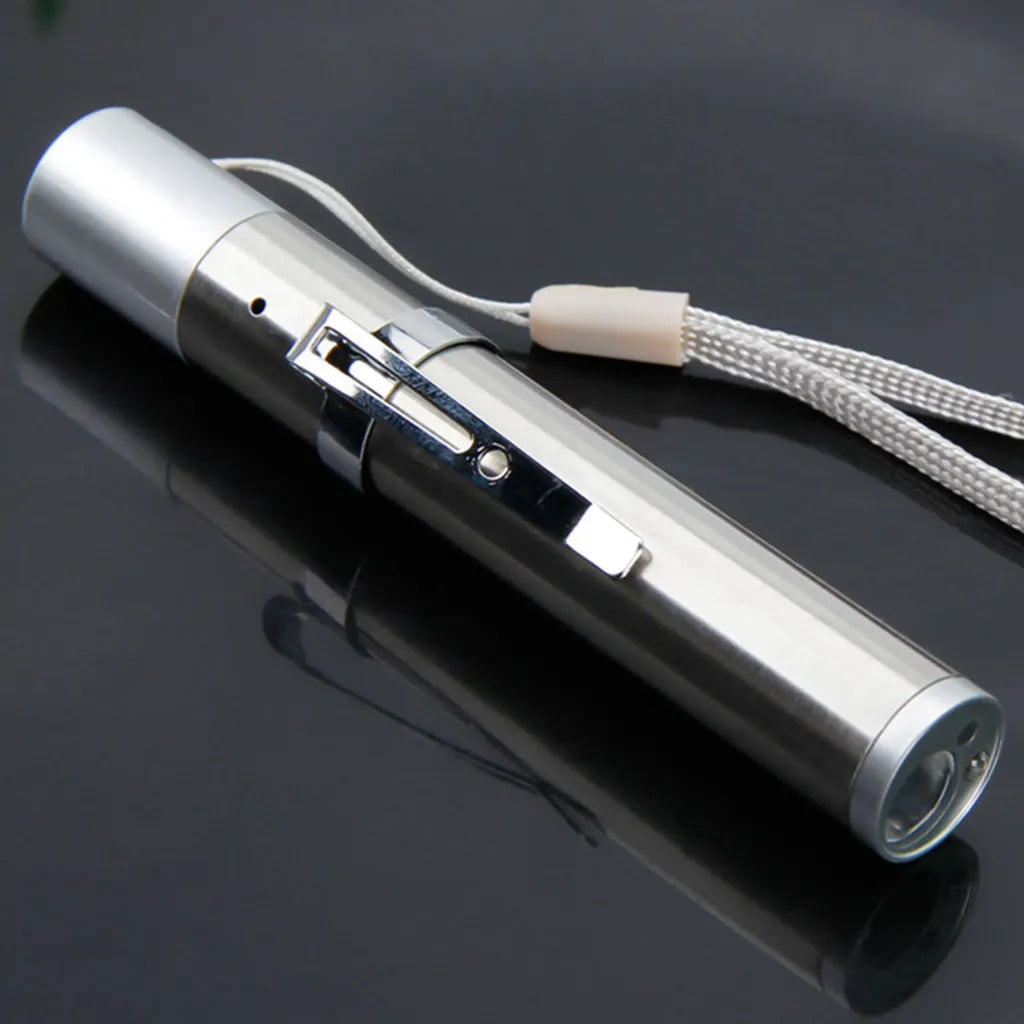 3-in-1-Mini-Taschenlampe Multifunktions-USB-wiederaufladbare LED-UV-Taschenlampe Violett Gefälschter Lampenstift Helle Outdoor-Taschenlampe