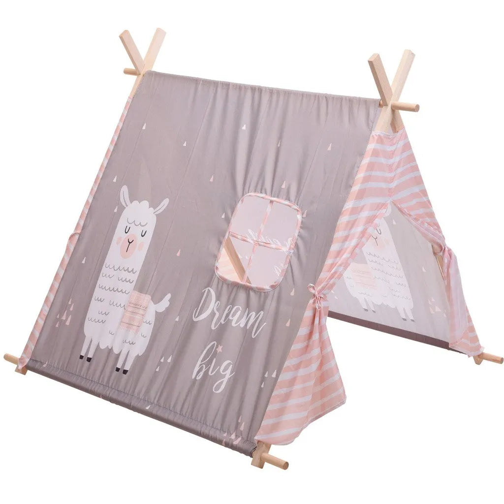 Kinderzelt WASCHBÄR/LAMA, 101x106x106 Cm - Home Styling Collection