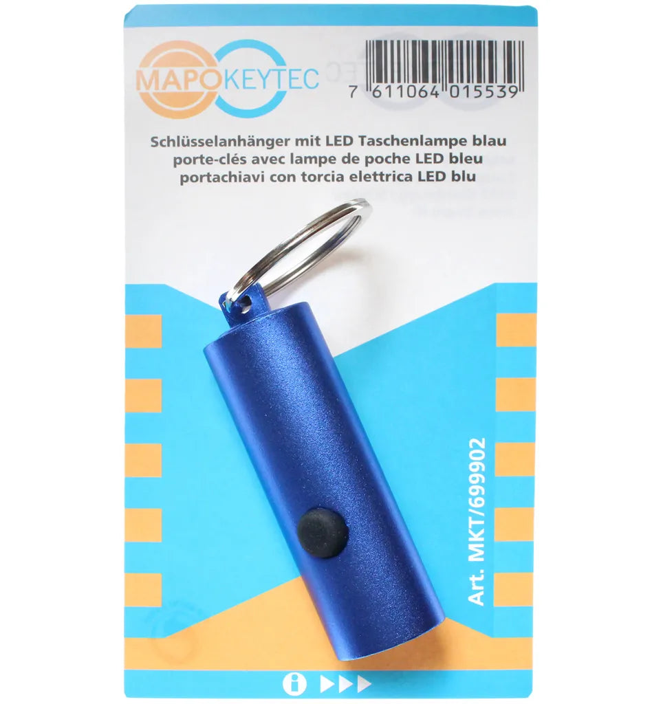 Schlüsselanhänger Blaue LED Taschenlampe Mit Schlüsselring