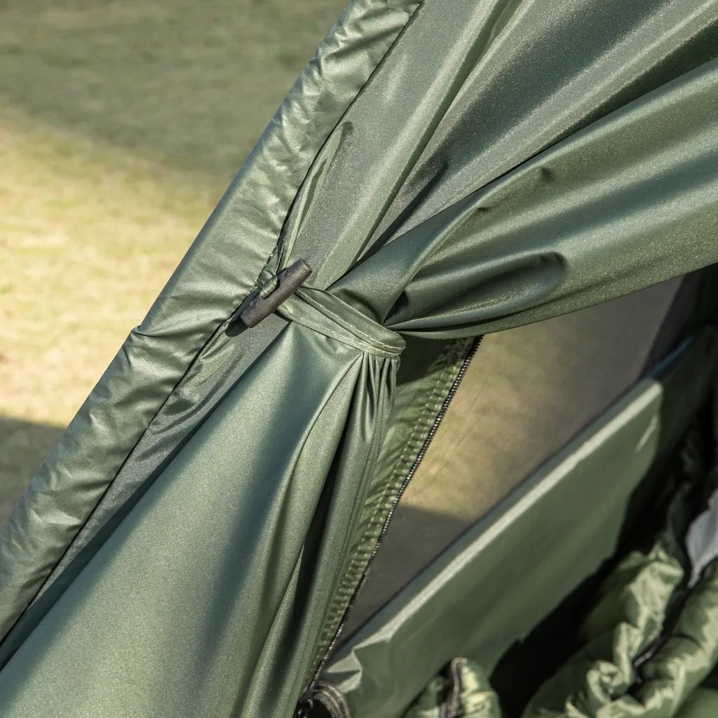 SoBuy® Feldbett 4in1-Zelt Mit Campingliege Schlafsack Luftmatratze Und Zubehör 1 Person OGS32-GR