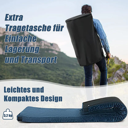  COSTWAY Isomatte Camping, Campingmatratze Aus Memory-Schaum, Leichte Schlafmatte Mit Flanellbezug, Inkl. Tragetasche, Gästematratze Für Reisen, Wandern, Zuhause, 183 X 62,5 X 6,5 Cm