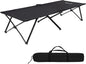 SONGMICS Campingbett Schwarz Oxford-Gewebe XL 206 X 75 X 45 Cm Bis 260 Kg Belastbar Feldbett Stahl Gartenliege Sonnenliege GCB25H