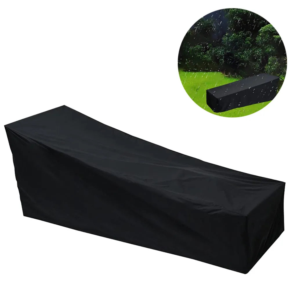  Sonnenliege Schutzhülle , Gartenliege Abdeckplane 210D /420D Oxford Wasserdicht, Winddicht, UV-Beständig Schutzhülle Für Sonnenliege Gartenmöbel Deckchair Liegestuhl