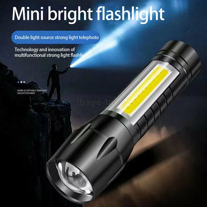  Super Hell LED Taschenlampe 250000 Lumen USB Zoom Torch Wiederaufladbare Mini Camping Arbeitslicht Taschenlampe