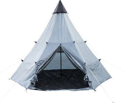  Tipi Zelt - 4 Personen - 360 X 360 X 260cm - Grau/Anthrazit