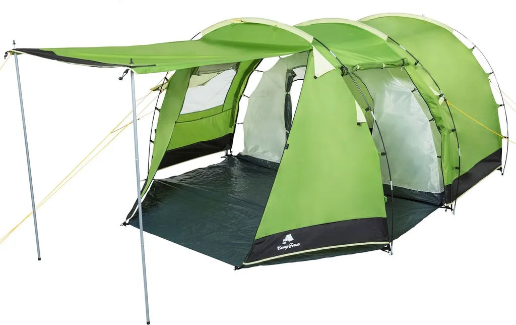  CampFeuer Zelt Super+ Für 4 Personen | Grün | Tunnelzelt 3000 Mm Wassersäule
