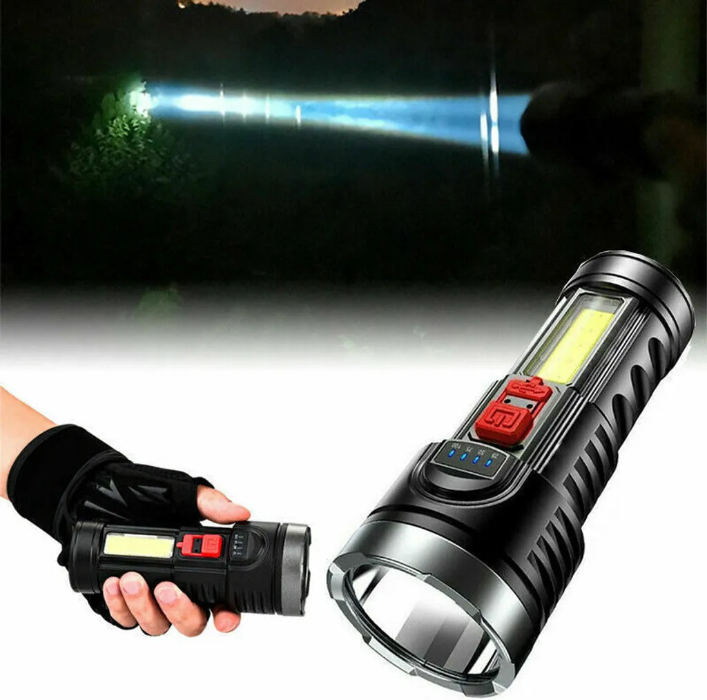  2er Pack 1000000LM Taschenlampe LED USB Wiederaufladbar Taktisches Fackel Mit AKKU