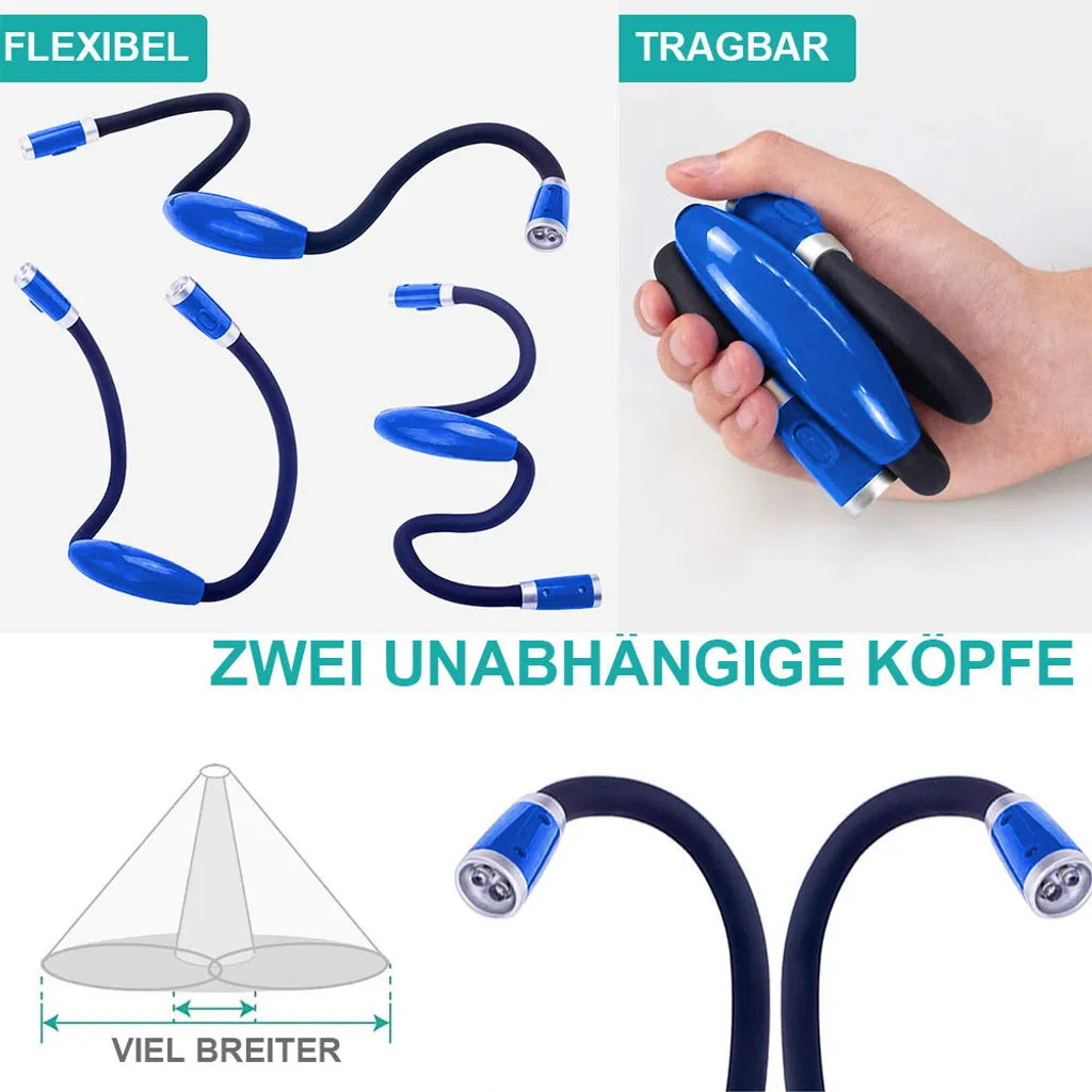  Halslampe Umhängelampe Leselampe Flexible Taschenlampe Für Lesen, Basteln, Stricken, Häkeln, Joggen