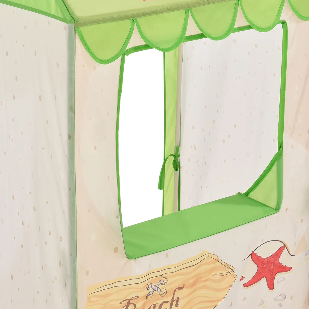  Spielzelt "Strandbude“ Kinderzelt Babyzelt Spielhaus Zelt Mit Motiv [casa.pro]