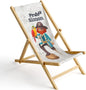  Kinder Holz-Liegestuhl Personalisierbar Klappbar Klappliegestuhl Sonnenliege Strandstuhl Wechselbezug Motiv Pirat [119]