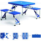  Deuba Alu Campingtisch Mit 4 Stühlen Klappbar Koffertisch Sonnenschirmhalter Tragegriff Campingmöbel Set