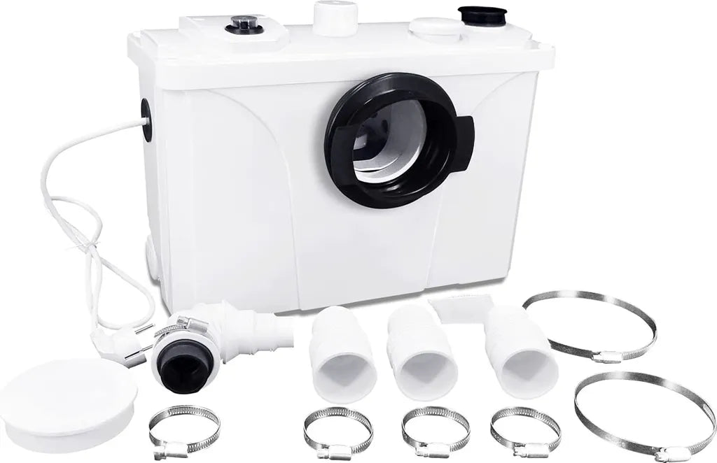  TRMLBE Hebeanlage Fäkalienpumpe 700W Schmutzwasserpumpen Wasserpumpen Mit Kohlefilter Für WC Dusche Waschtisch Haushaltspumpe