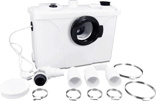  TRMLBE Hebeanlage Fäkalienpumpe 700W Schmutzwasserpumpen Wasserpumpen Mit Kohlefilter Für WC Dusche Waschtisch Haushaltspumpe