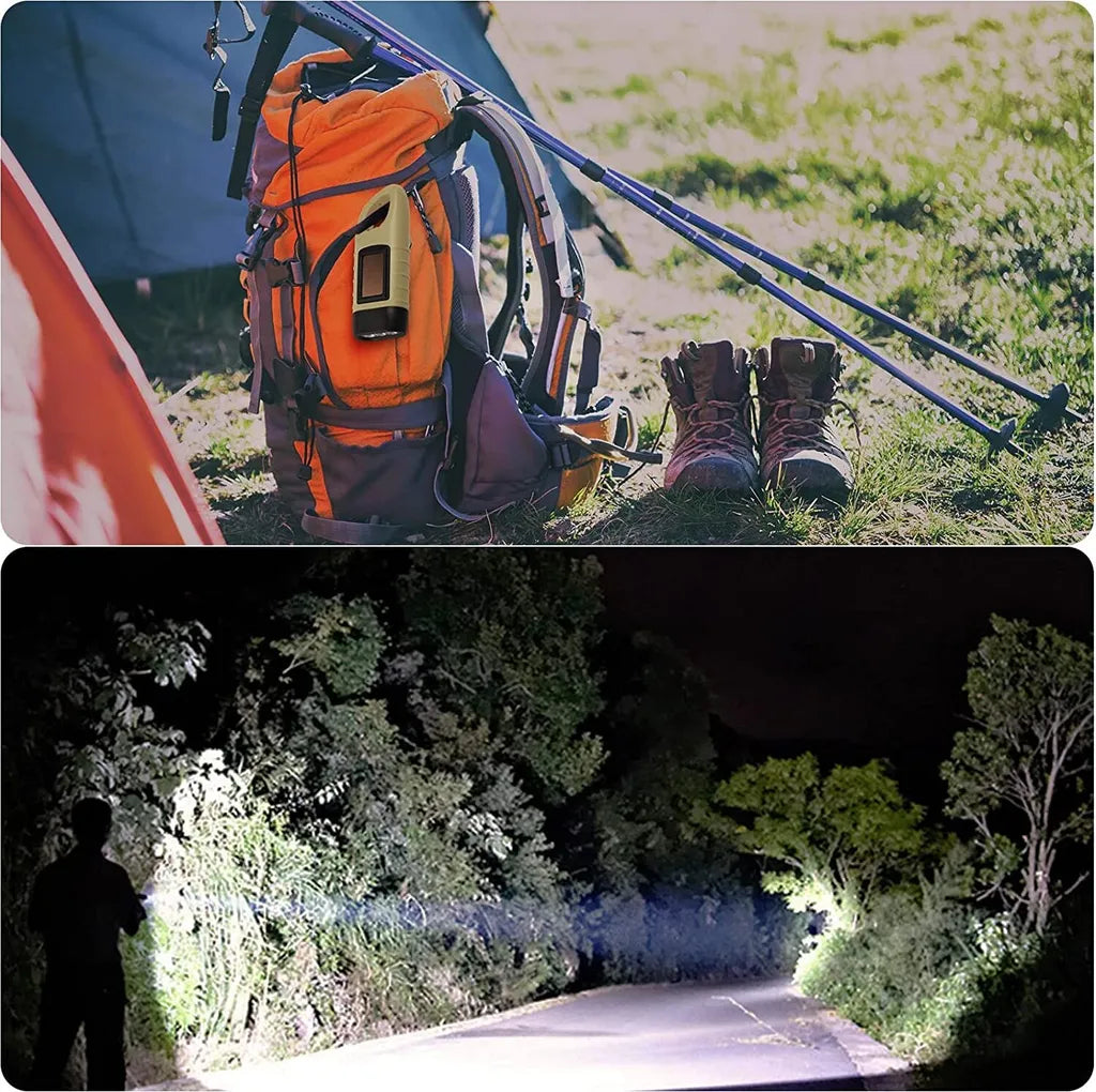  2er Solar LED Taschenlampe Handkurbel Wiederaufladbare Mit Wanderschnalle, Dynamo Taschenlampe, Taschenlampenkurbel Für Outdoor/Camping/Notfall (Grün+Schwarz)