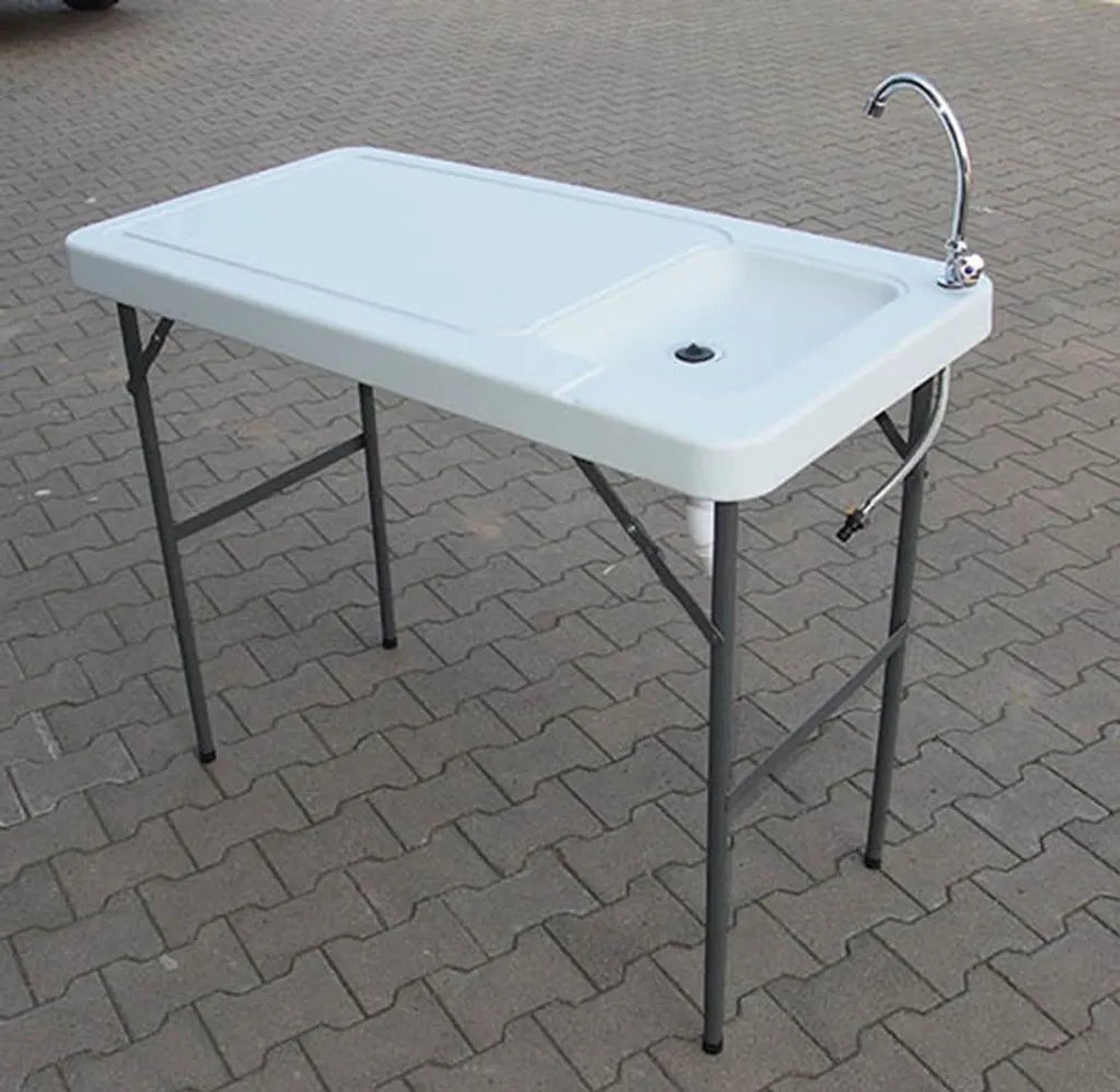  Campingtisch / Spültisch Mit Spüle Und Abfluss 115x60 Cm