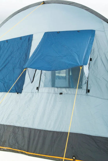  CampFeuer Zelt TunnelX Für 4 Personen | Grau / Blau | 5000 Mm Wassersäule