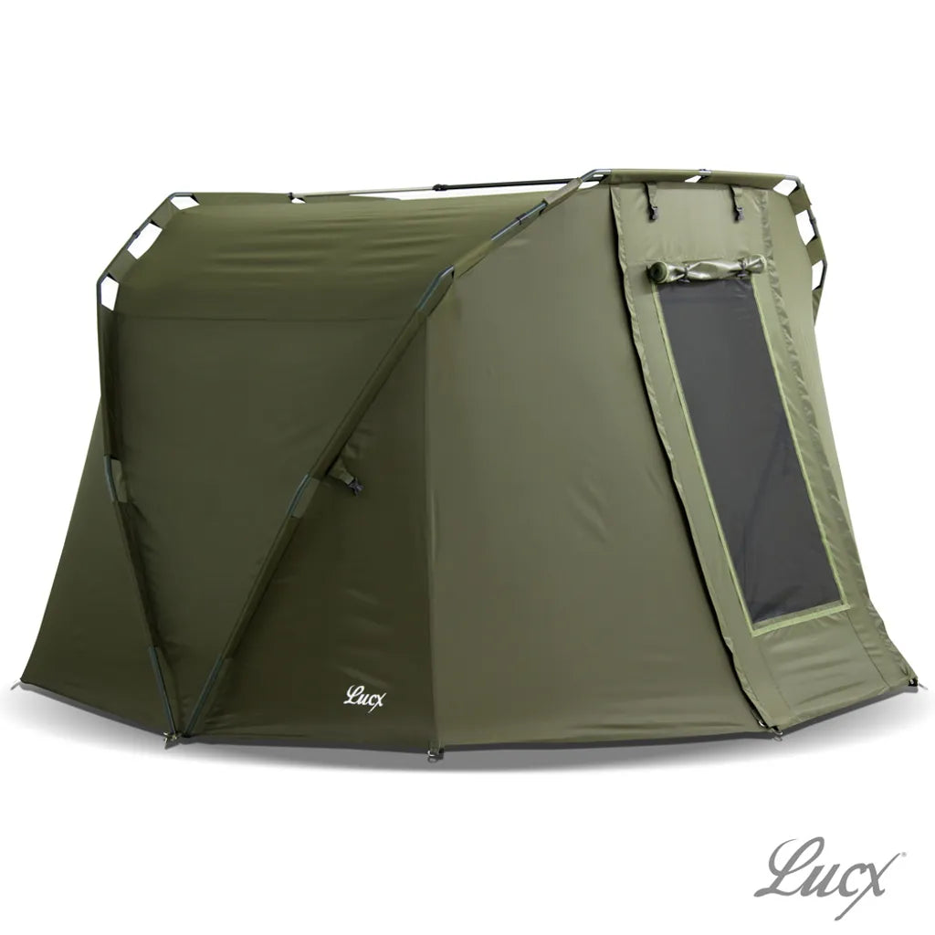  Lucx® Bivvy Angelzelt Karpfenzelt Caracal, 1 - 2 Mann Zelt 10.000mm