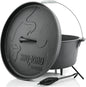  BBQ-Toro Dutch Oven DO18A, 19,0 L Alpha Gusseisen Kochtopf, Gusstopf