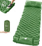  Relefree Isomatte Camping Selbstaufblasend Mit Fußpresse Kleines Packmaß Ultraleicht - Camping Luftmatratze Wasserdicht Mit Kissen , Mehrweg，Tannengrün