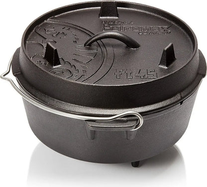  Petromax Feuertopf Ft4.5 - Dutch Oven - Gusstopf - Mit Füßen - Mit Henkel - 3,5L - 2-5 Personen