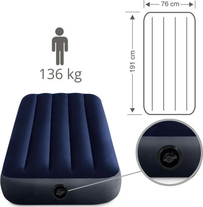  Intex Luftbett 191x76x25 Cm Blau Gästebett Luftmatratze