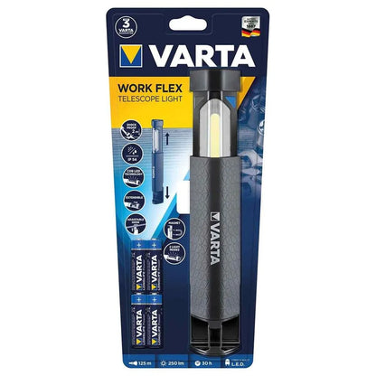  Varta Work Flex Telescope Light 4AA Mit Batt.