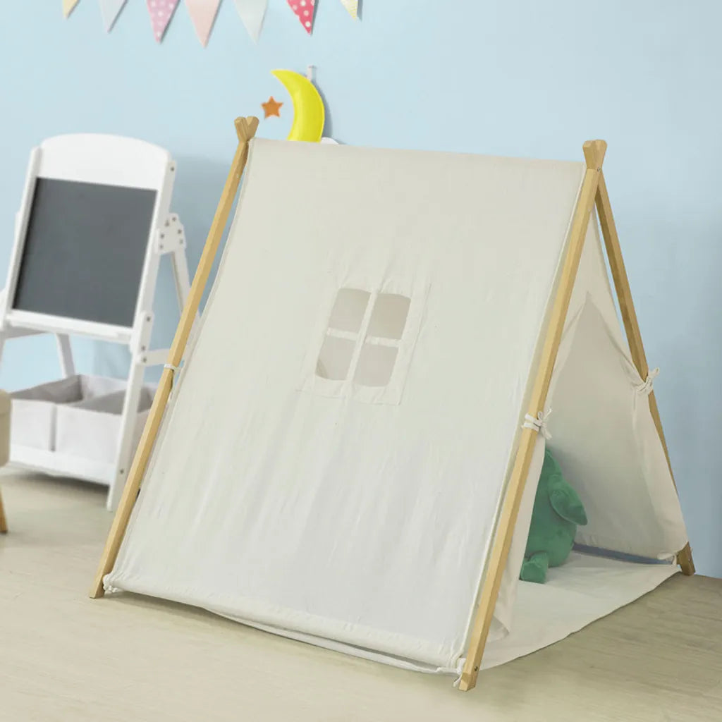 SoBuy Spielzelt Für Kinder Mit 2 Türen Und Einem Fenster Spielhaus Weiß OSS02-W
