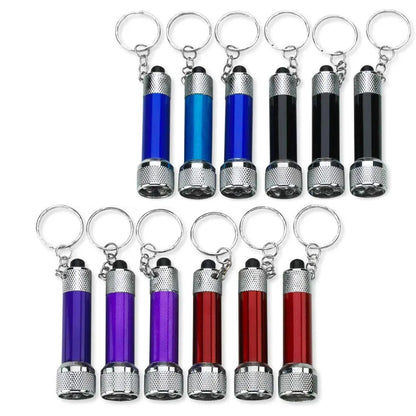  Favson Mini-LED-Taschenlampen-Schlüsselbund, 2,5 Zoll Mini-Kunststoff-Taschenlampe, 12er-Pack, Verschiedene Farben
