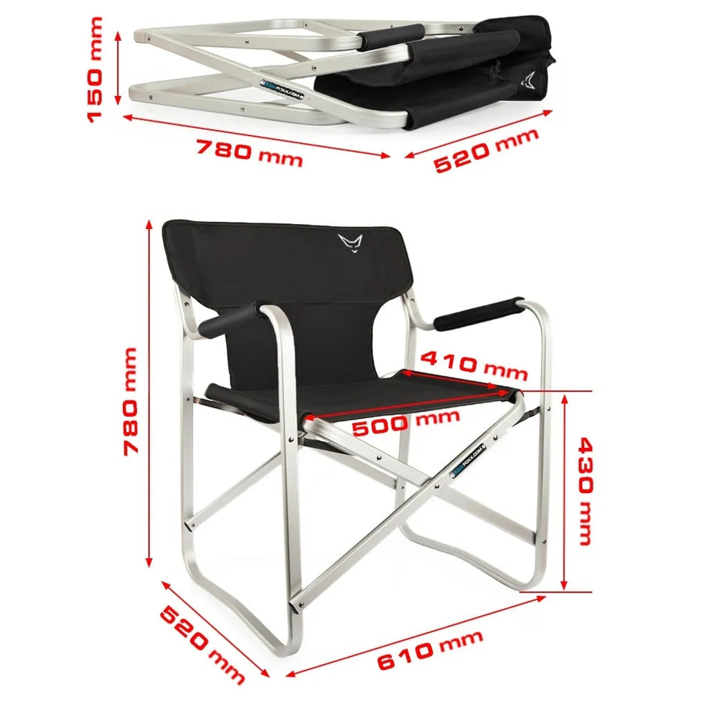  ROCKFOXX Regiestuhl Stuhl Campingstuhl Sitz Sessel Garten Camping Outdoor Möbel