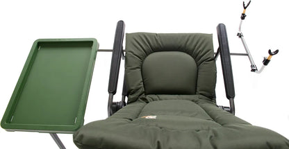  Carp Angelstuhl Campingstuhl F5R ST/P Stuhl Deluxe Karpfen Angler Campingstuhl Mit Extra Höhe Und Tisch Angelrutenhalter