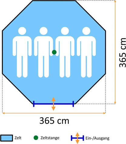  CampFeuer Tipi Zelt Spirit Für 4 Personen | Braun | 3000 Mm Wassersäule