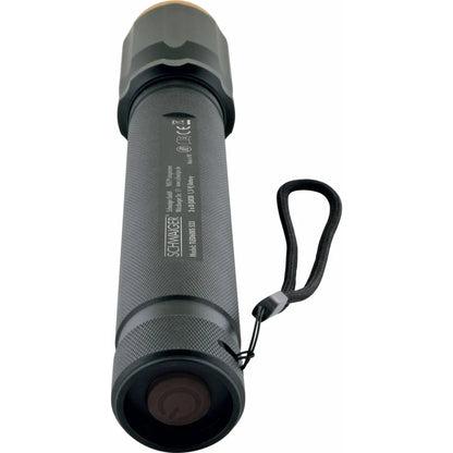  Schwaiger TLED600S LED Taschenlampe Mit Zoom Funktion Mit 3x Batterie Ersatz Schwarz