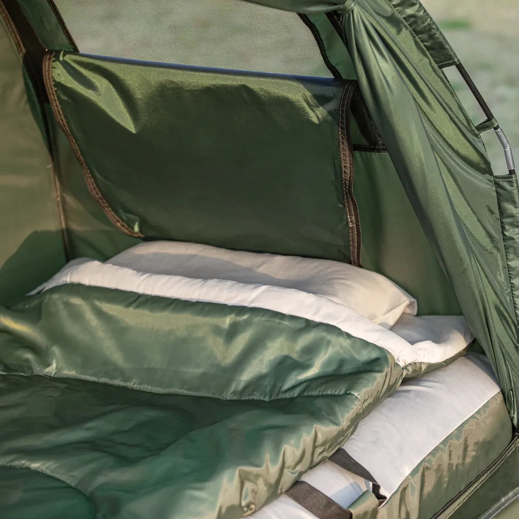  SoBuy® Feldbett 4in1-Zelt Mit Campingliege Schlafsack Luftmatratze Und Zubehör 1 Person OGS32-GR