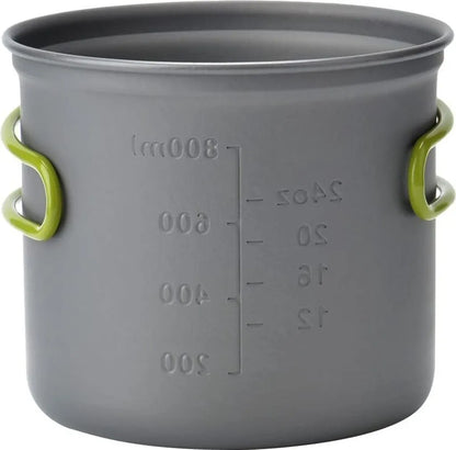  Camping Kochgeschirr Set, Tragbar Rucksackreisen Outdoor Wandern Camping Mini Gaskocher Topf