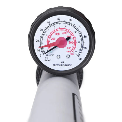  Monzana Standluftpumpe Inkl 3 Zusatzadapter 60/100 Cm Schlauch Luftpumpe Bis 7 Bar Für Fahrrad Auto Luftmatratze Motorrad , Model:7 Bar