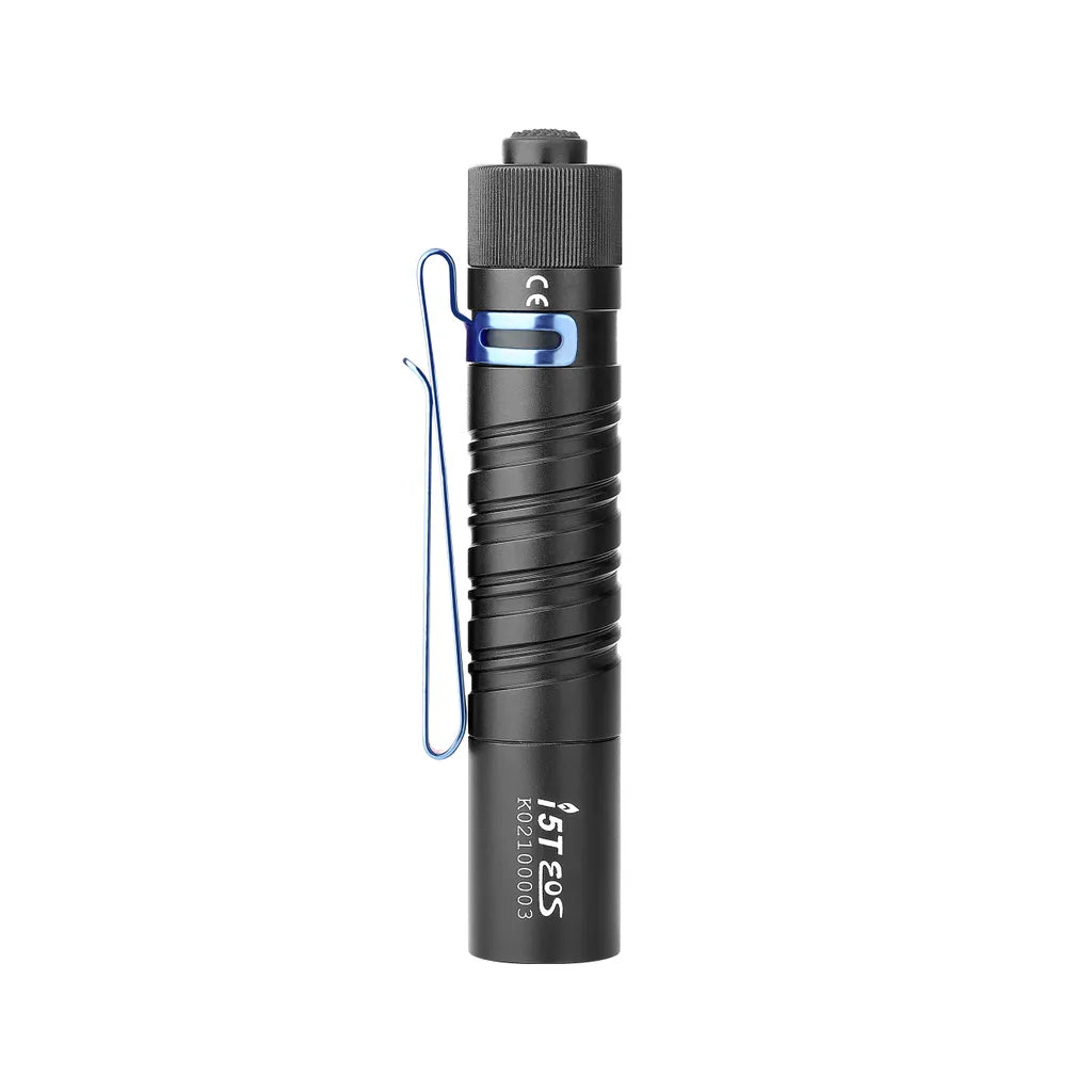  Olight I5T EOS Taschenlampe 300 Lumen / 60 Meter Kühle Weiße LED Heckschalter EDC-Taschenlampe, Mit AA Batterie + Batteriefach(Schwarz)
