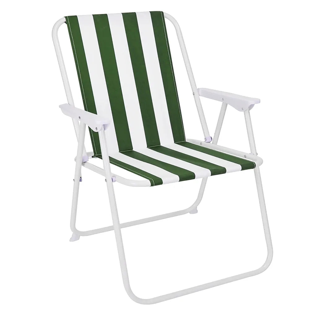 4-tlg Camping Set Gartenmöbel Campingtisch + 3 Campingstuhl Klappstuhl Grün-Weiß