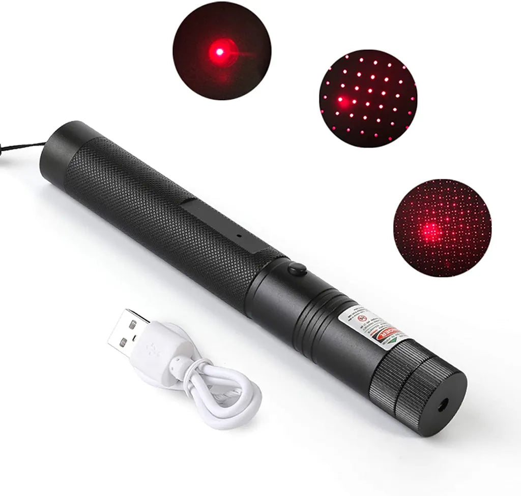  Portable USB Laden Rot -LED-Taschenlampe Mit Einstellbarem Fokus Und Wasserdichtem, Tragbarem Mini