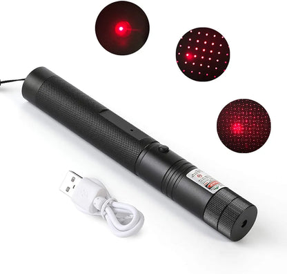  Portable USB Laden Rot -LED-Taschenlampe Mit Einstellbarem Fokus Und Wasserdichtem, Tragbarem Mini