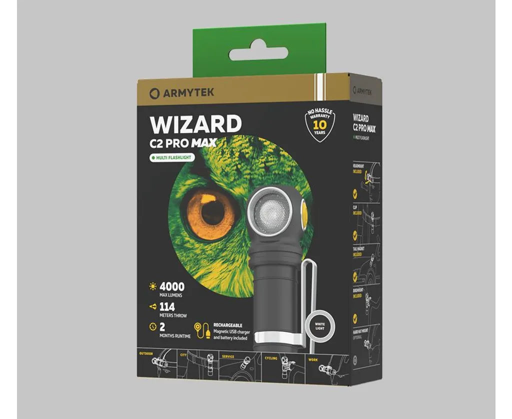  Armytek Wizard C2 Pro Max Magnet USB White, F06701C