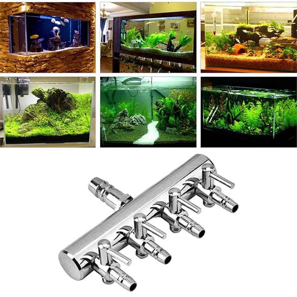  Aquarium Luftverteiler Luftstromregler Rückschlagventil Aquarium Luftregelventil Edelstahl Luftabsperrhahn Aquarium Luftpumpe Zubehör Für 6mm Schlauch Luftpumpe