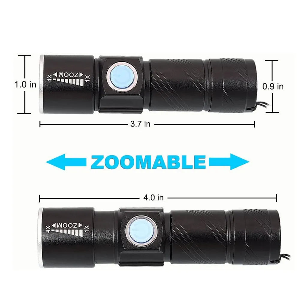  UV Taschenlampe Ultraviolette Lampenjagd 395nm Torch 4 Modi Blacklight Taschenlampen